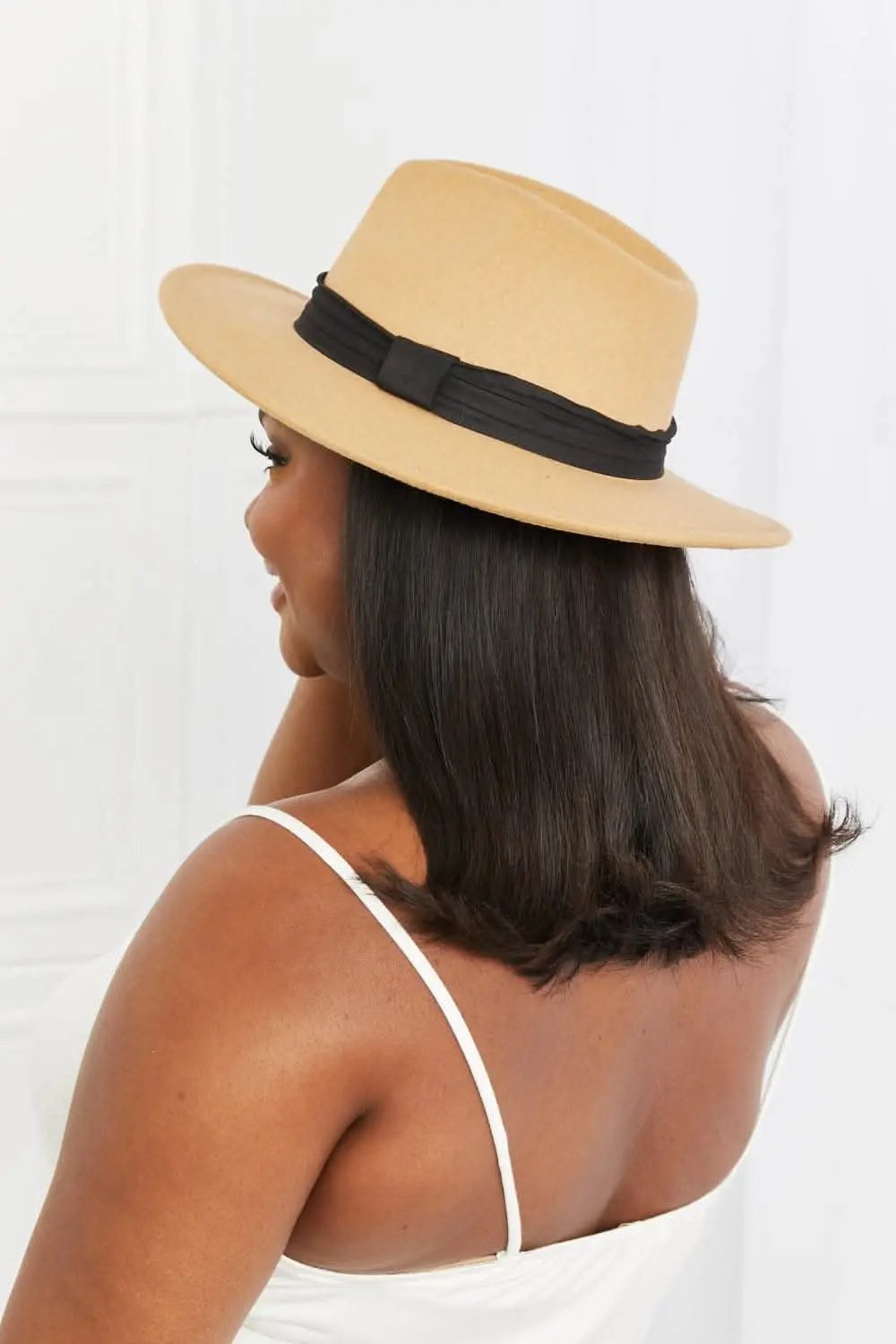 Fame fedora hat - dark tan, adjustable - Love Salve
